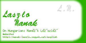 laszlo manak business card